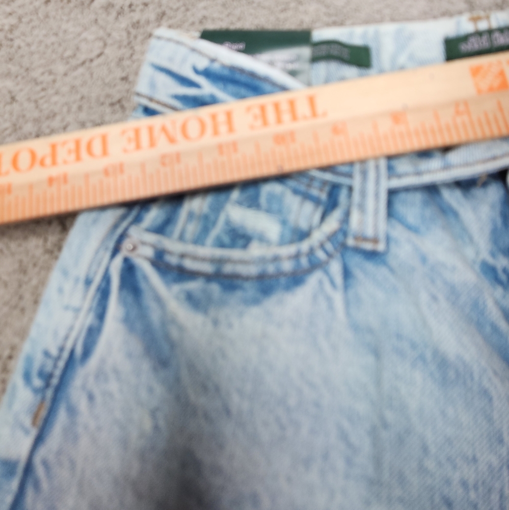 Women's High-Rise Foldover Straight Jeans - Wild Fable Size 0/32" - Picture 14 of 16